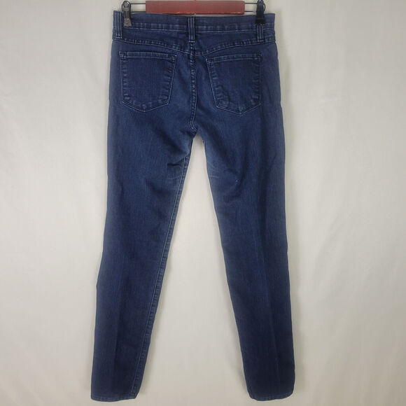 Flying Monkey Jeans Juniors 7 Blue Low Rise Denim Womens Skinny Leg Distressed - Picture 2 of 16